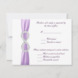 Lavender Diamond Infinity Wedding Response Card RSVP Karte