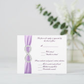 Lavender Diamond Infinity Wedding Response Card RSVP Karte (Stehend Vorderseite)