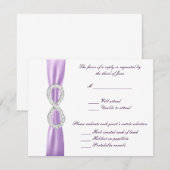 Lavender Diamond Infinity Wedding Response Card RSVP Karte (Vorne/Hinten)