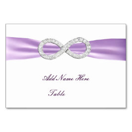 Lavender Diamond Infinity Wedding Table Platzkarte Tischnummer