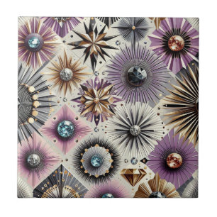 Lavender Diamond Mitte des Jahrhunderts Modern Fliese