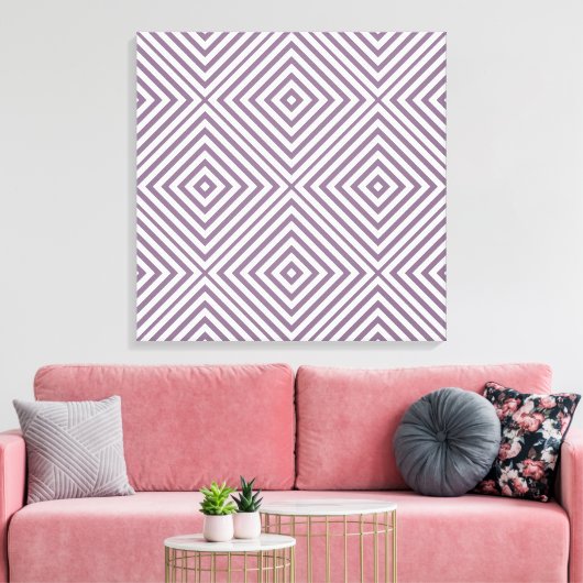 Lavender Diamond Zickzack @ Emporiomoffa Leinwanddruck (Insitu (Wohnzimmer))