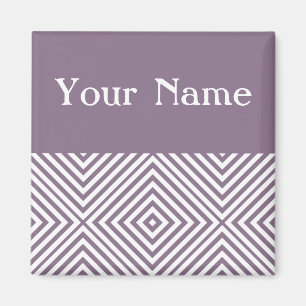 Lavender Diamond Zickzack mit Namen Magnet