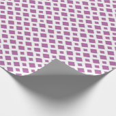 Lavender Diamonds on White Geschenkpapier (Ecke)