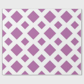 Lavender Diamonds on White Geschenkpapier (Flach)
