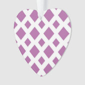 Lavender Diamonds on White Ornament (Vorderseite)