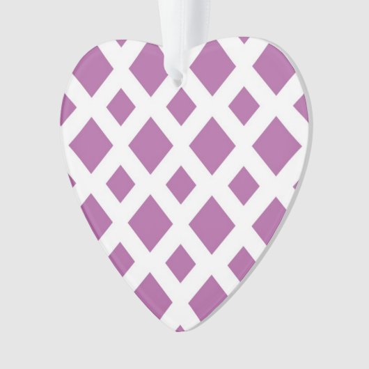 Lavender Diamonds on White Ornament (Vorderseite)