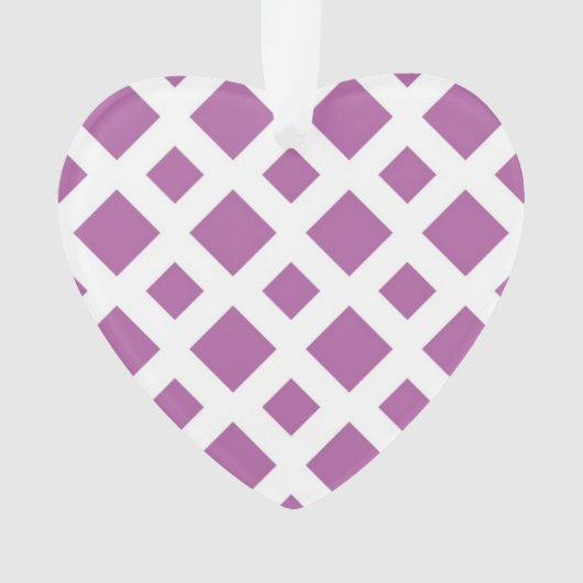 Lavender Diamonds on White Ornament (Vorderseite)