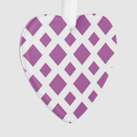Lavender Diamonds on White Ornament (Vorderseite)