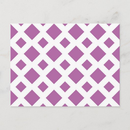 Lavender Diamonds on White Postkarte (Vorderseite)