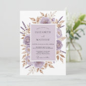 Lavender Divine Botanical Wedding Einladung (Stehend Vorderseite)
