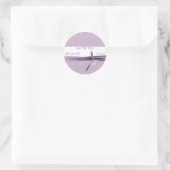 Lavender Dotted Swiss Save the Date Sticker (Tasche)