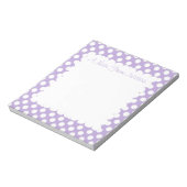 Lavender Dotty Polka Dots Notizblock (Rotiert)