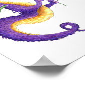 Lavender Dragon & Hummingbird - Druck Poster (Ecke)
