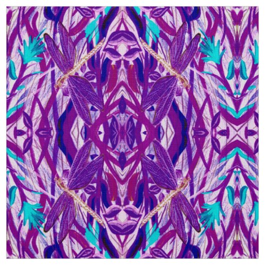 Lavender Dragonfly Fabric Stoff (Muster)