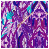 Lavender Dragonfly Fabric Stoff (Nahaufnahme)