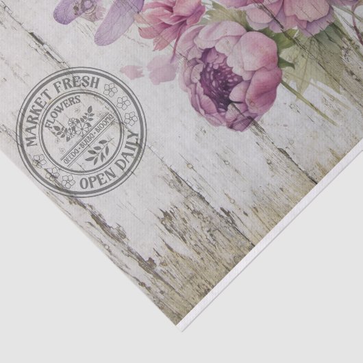 Lavender Dragonfly Pink Peonies Seidenpapier (Ausschnitt)