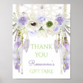 Lavender Dream Catcher Tribal Boho Sign Poster (Vorne)