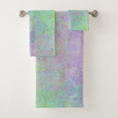 Lavender Dream Neon Pastel Alcohol Tinte Abstrakt Badhandtuch Set (Insitu)