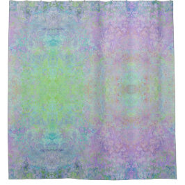 Lavender Dream Neon Pastel Alcohol Tinte Abstrakt Duschvorhang