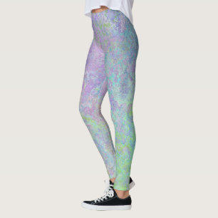 Lavender Dream Neon Pastel Alcohol Tinte Abstrakt Leggings