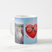 Lavender Dreams: A Gaze of Serenity Kaffeetasse (Vorderseite Links)