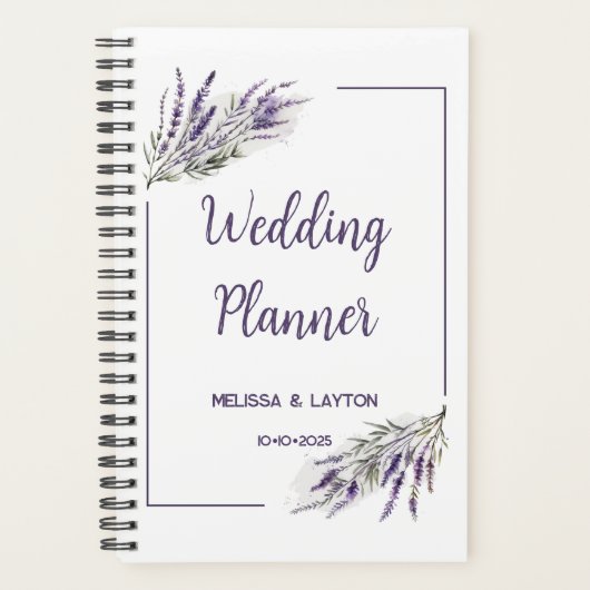 Lavender Dreams: Anpassbarer Hochzeitsplaner Planer (Vorderseite)