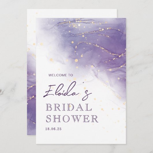 Lavender Dreams Bridal Dusche Einladung (Vorne/Hinten)