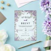 Lavender Dreams Floral Wedding Akrolic Einladung (In Situ (Hochzeit))