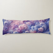 Lavender Dreams Pastel Swirl Muster Seitenschläferkissen (Rückseite)