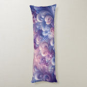 Lavender Dreams Pastel Swirl Muster Seitenschläferkissen (Rückseite (Vertikal))