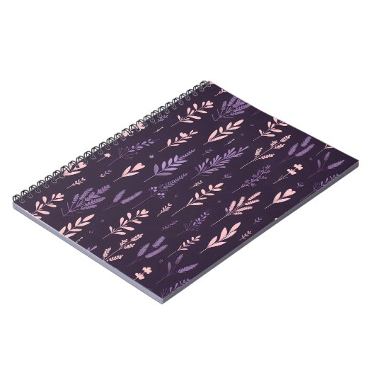 Lavender Dreams Pattern Notizblock (Linke Seite)