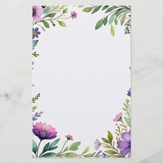Lavender Dreams Stationery Briefpapier (Vorderseite)