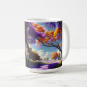 **"Lavender Dreams Under Jacaranda Skies"*** Kaffeetasse (VorderseiteRechts)