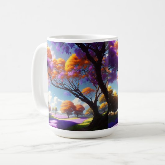 **"Lavender Dreams Under Jacaranda Skies"*** Kaffeetasse (Vorderseite Links)