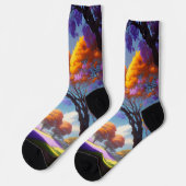 Lavender Dreams Under Jacaranda Skies, Socken (Linkes Detail)