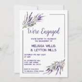 Lavender Dreams: Watercolor Engagement Party Einladung (Vorderseite)