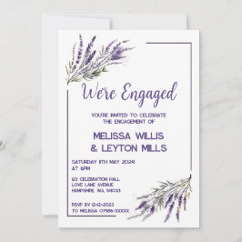 Lavender Dreams: Watercolor Engagement Party Einladung