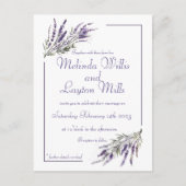 Lavender Dreams: Watercolor Wedding Postcard Postkarte (Vorderseite)