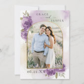 Lavender Dreamy Rustic Foto Hochzeit Speichern Sie Save The Date (Vorderseite)
