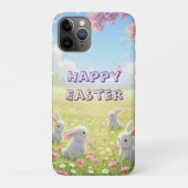 Lavender Easter Cute White Bunny Floral Spring  Case-Mate iPhone Hülle (Rückseite)