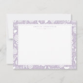 Lavender Easter Egg Frame Note Card Einladung (Vorderseite)