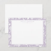 Lavender Easter Egg Frame Note Card Einladung (Vorne/Hinten)