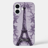Lavender Eiffel Tower iPhone Case (Rückseite)
