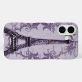 Lavender Eiffel Tower iPhone Case (Rückseite (Horizontal))