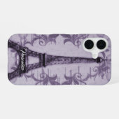 Lavender Eiffel Tower iPhone Case 16 Hülle (Rückseite (Horizontal))