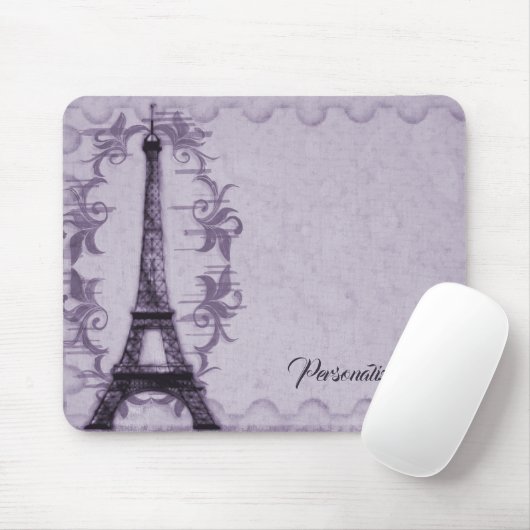 Lavender Eiffel Tower Mousepad (Mit Mouse)
