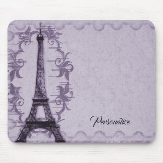 Lavender Eiffel Tower Mousepad (Vorne)