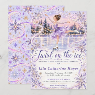 Lavender-Eis-Lauf-Geburtstag Einladung
