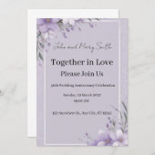 Lavender Elegance: Einladung zum Hochzeitstag (Vorne/Hinten)